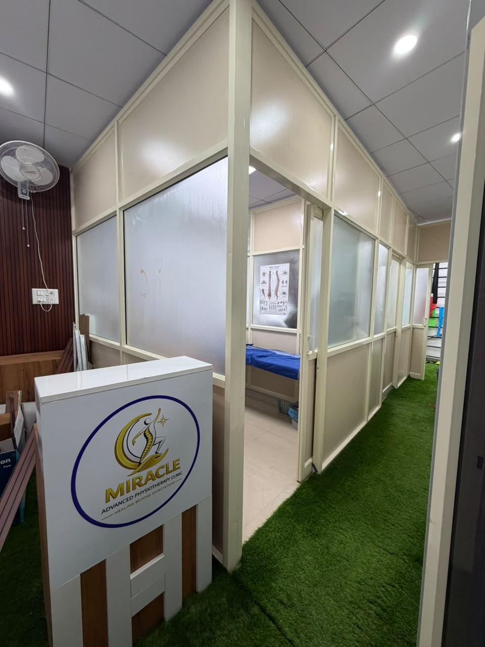 Reception and clinic corridor